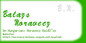 balazs moravecz business card